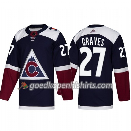 Colorado Avalanche Ryan Graves 27 Adidas 2018-2019 Alternate Authentic Shirt - Mannen